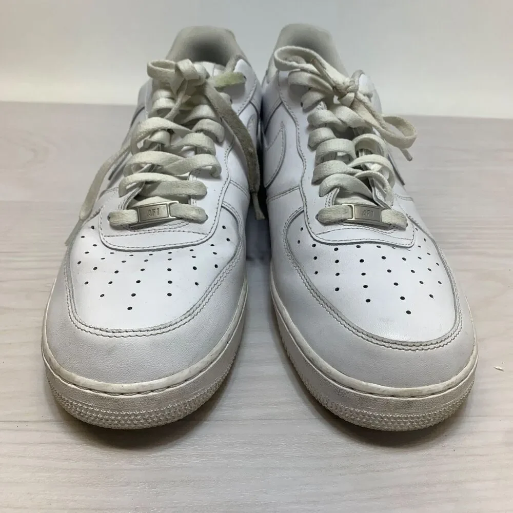 Nike Air Force 1 Low White Leather Men's Sneakers Size 13‎ CW2288-111